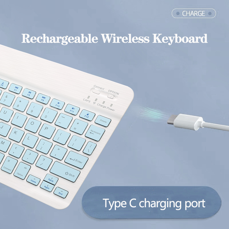 Bluetooth-kompatibel Tastatur und Maus Für iPad Xiaomi Tablet Mini Drahtlose Wiederaufladbare Tastatur Für Android IOS Windows