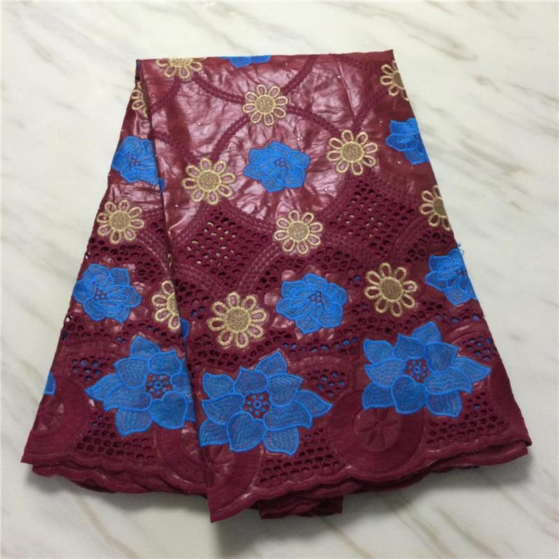 5 Yards/Lot Perforated Embroidery African Bazin Ri... – Vicedeal