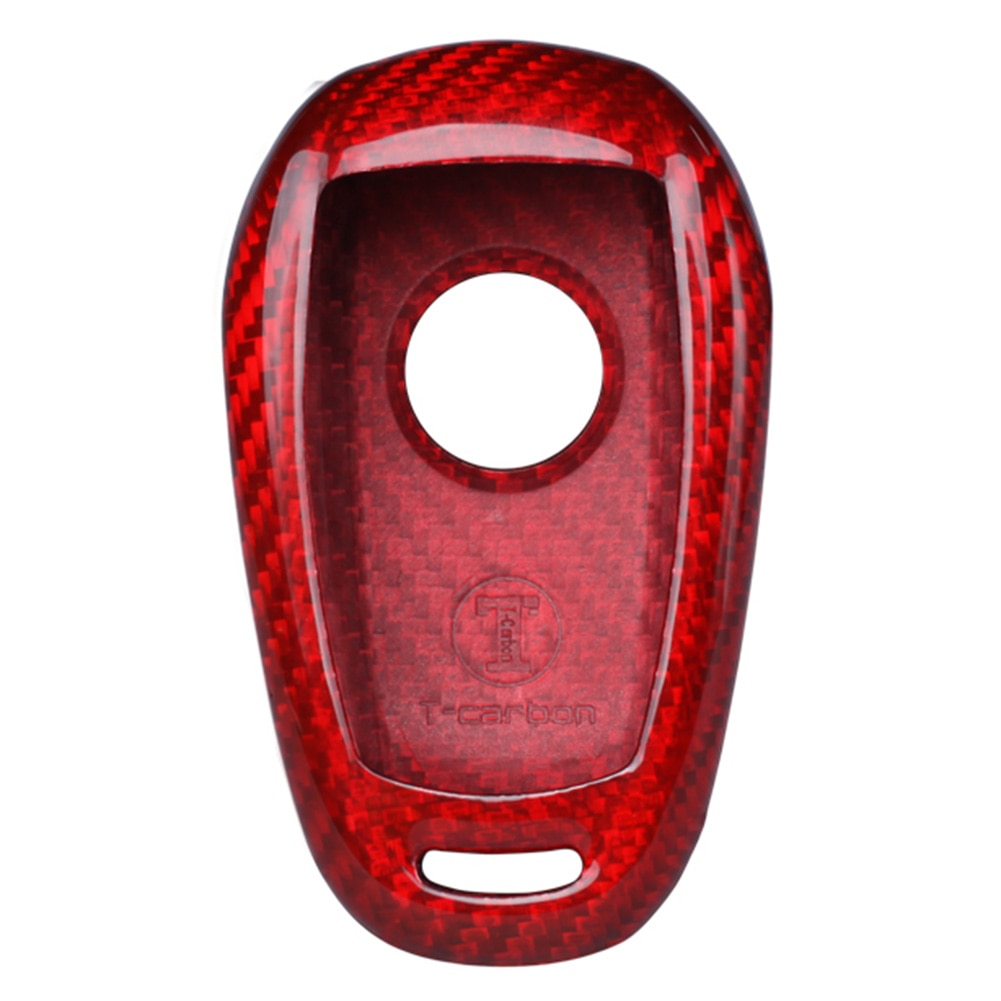 Real Carbon Fiber Car Remote Key Shell Cover Case For Alfa Romeo Giulia Stelvio Red