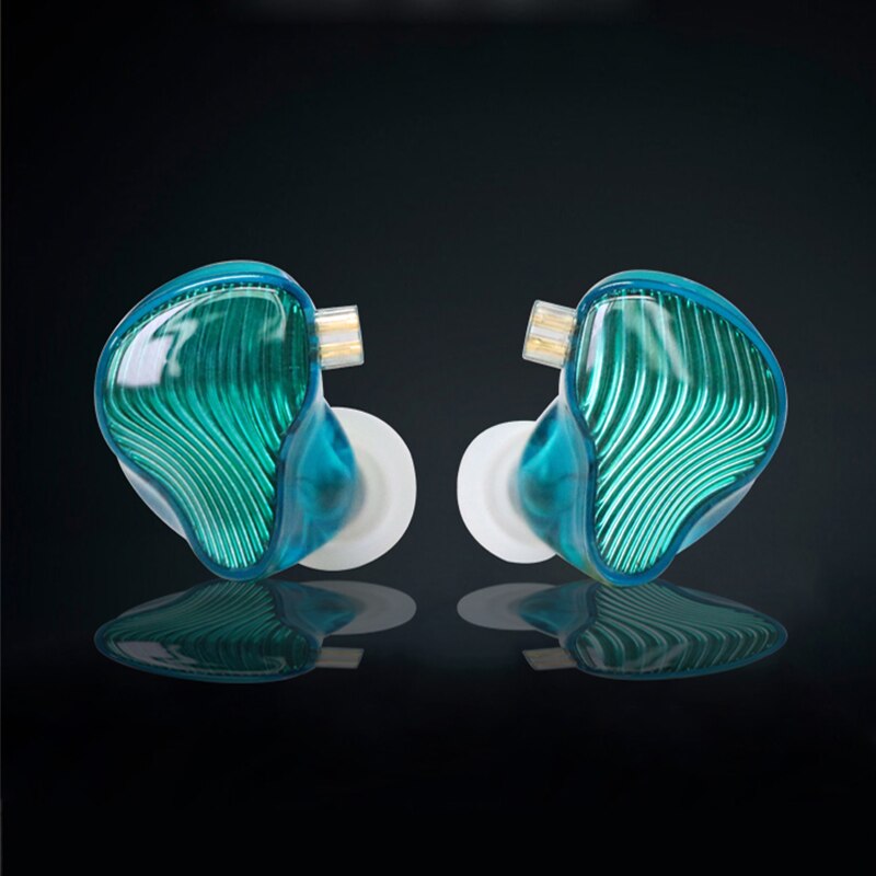 Tkzk wave 3.5mm in-ear-kopfhörer mit 1dd+1ba hybrid-treibern, harz-ohrhörer, bass-dj-headset, hifi-musik-iem mit versilbertem 2- pin-kabel