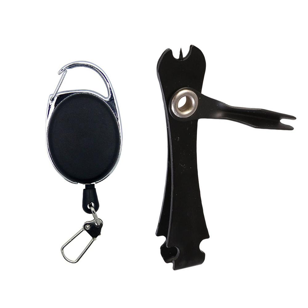 Quick Knot Tool Fly Fishing Nipper Fly Line Cutter Clippers Snips Fast Tie Nail Knotter with Retractor Fishing Tackle Tools