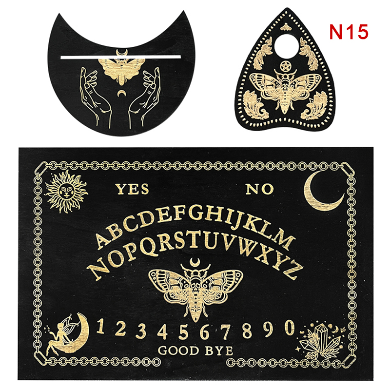 12inch Wooden Divination Pendulum Board Engraved Magic Board Ouija Board Metaphysical Message Witch's Pendulum Board Kit