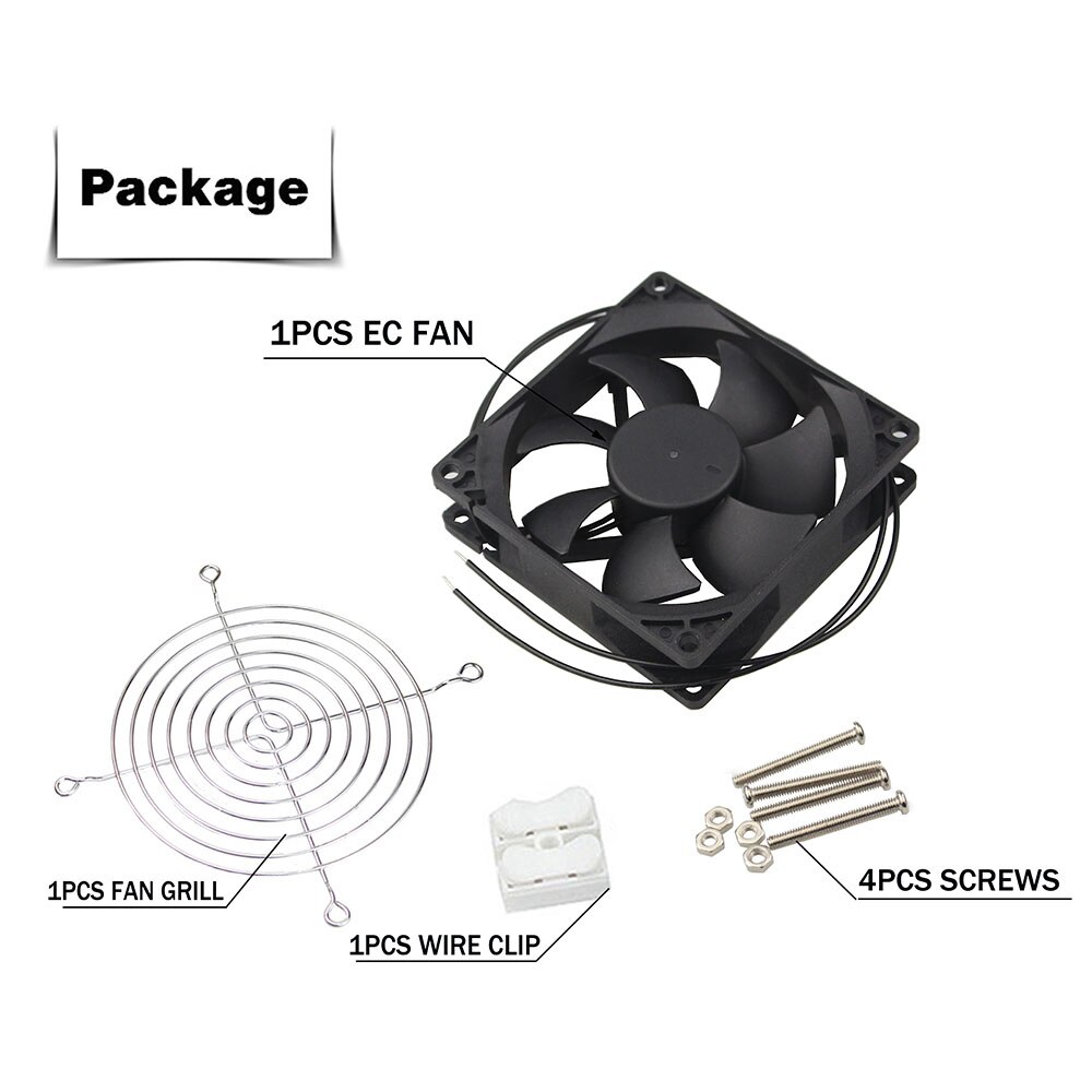 1Pcs Ec Brushlee Fan 6025/8025/9225/12025/12038/12032 Ac 110V 115V 120V 220V 240V Cooling Cooler Fan