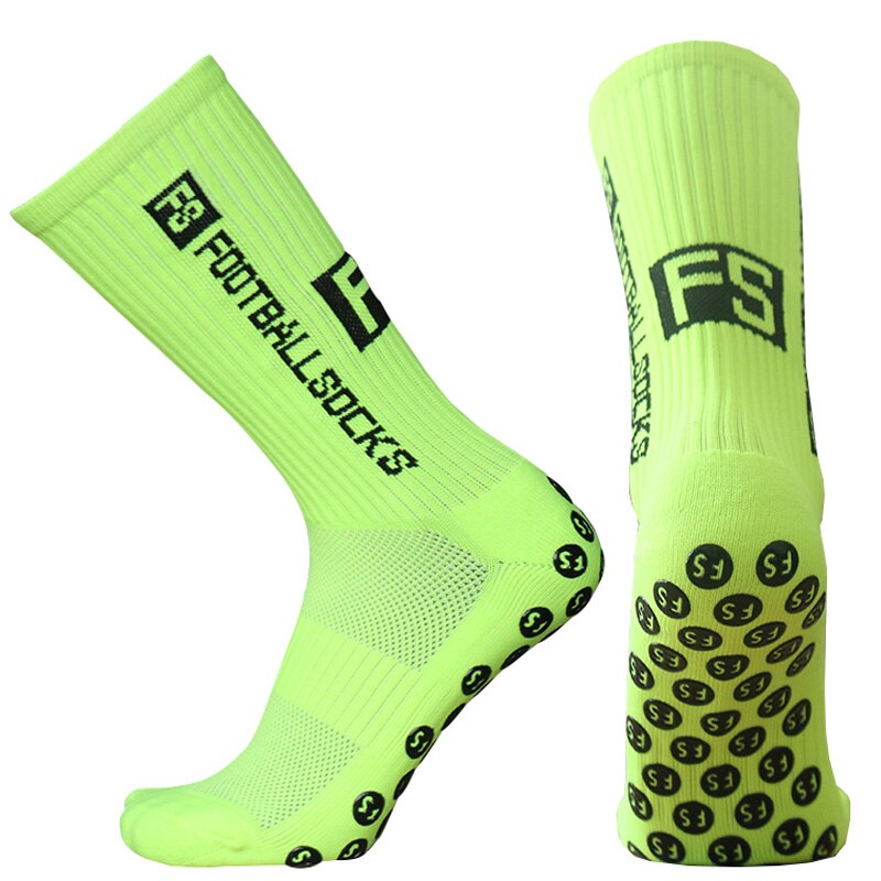 Sports Men Women Anti Slip FS Football Socks Baseball Rugby Grip Soccer Socks: FS green
