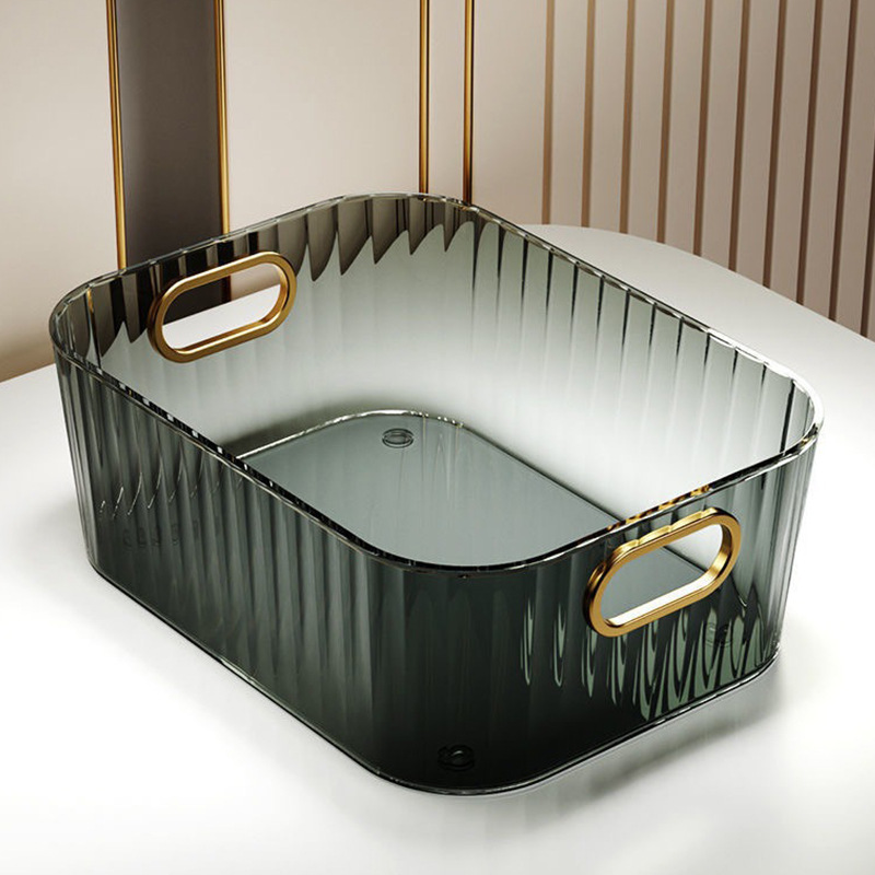 Pudełko na przybory kosmetyczne na biurko, organizer na maski robić twarzy, koszyk robić sortowania, pojemnik na szminki, pudełko na kosmetyki robić pielęgnacji skóry.: czarny