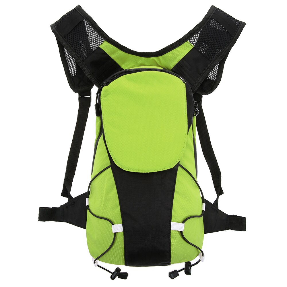 Lixada 5l rygsæk letvægts usb genopladelig reflekterende rygsæk med led signal lys udendørs sikkerhedstaske gear til cykling: Grøn