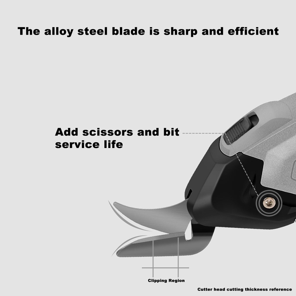 4V Cordless Electric Fabric Scissors Leather Cloth Sewing Scissor Electric Cutting Rechargeable Handheld Cutter Tool