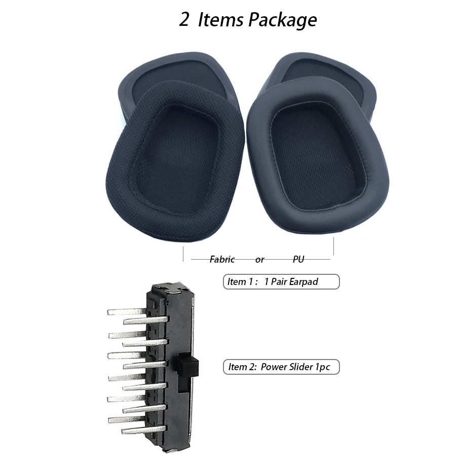 Interruptor de encendido y botón de volumen para auriculares Logitech G933 G935 G633 G635 Artemis Spectrum, repuesto de cojín para auriculares inalámbricos: XS / Gris oscuro
