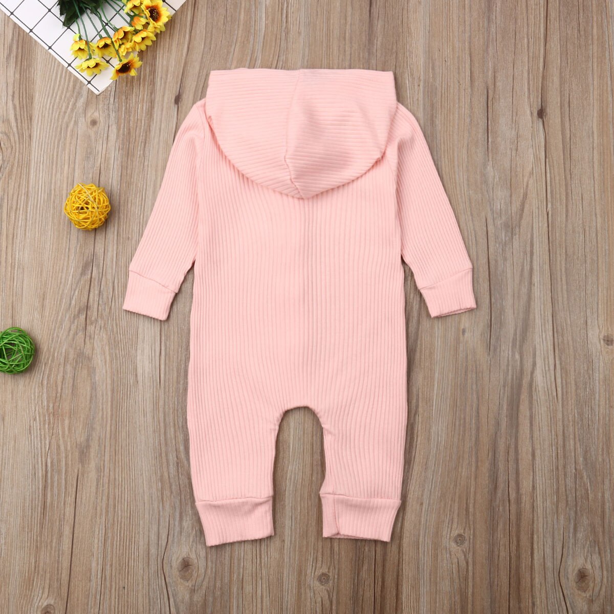 Baby Romper Peuter Baby Meisje Jongen Kids Gebreide Katoen Hooded Lange Mouwen Romper Jumpsuit Kleding Tops