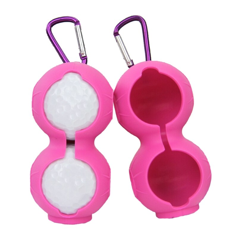 Silicone Golf Ball Cover Wear Resistant Protective with Keychain Golf Accessories Supplies Lightweight Golf Ball Sleeve