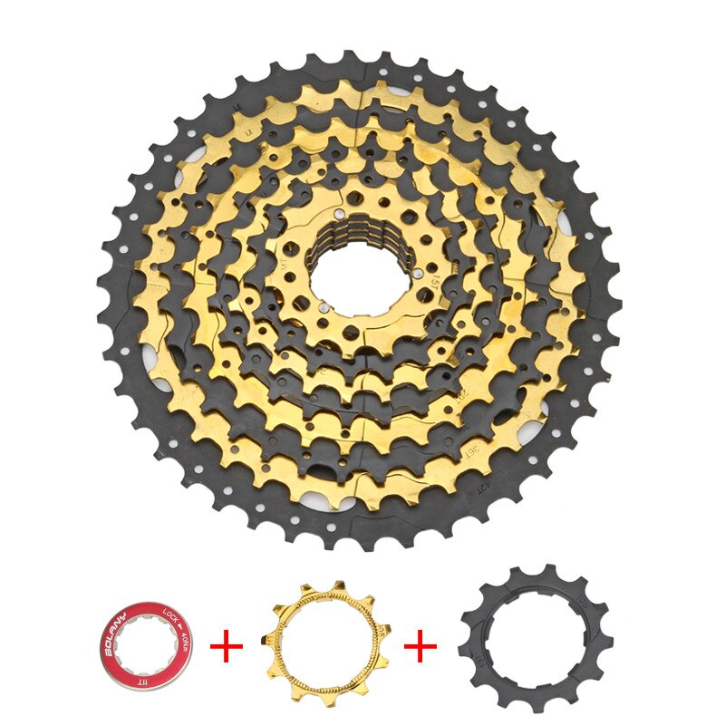 Bolany 10 speed cassette MTB 10V 11-42T mountain bike freewheel Wide Ratio ultralight 500g bicycle flywheel cog 42T two color