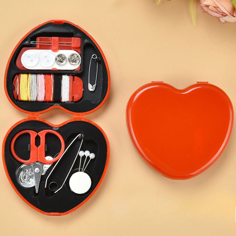 Portable Travel Mini Sewing Kit Buttons Pins Storage Boxes HandmadeScissor Thimble Needle Threads Box Set DIY Sewing Tools