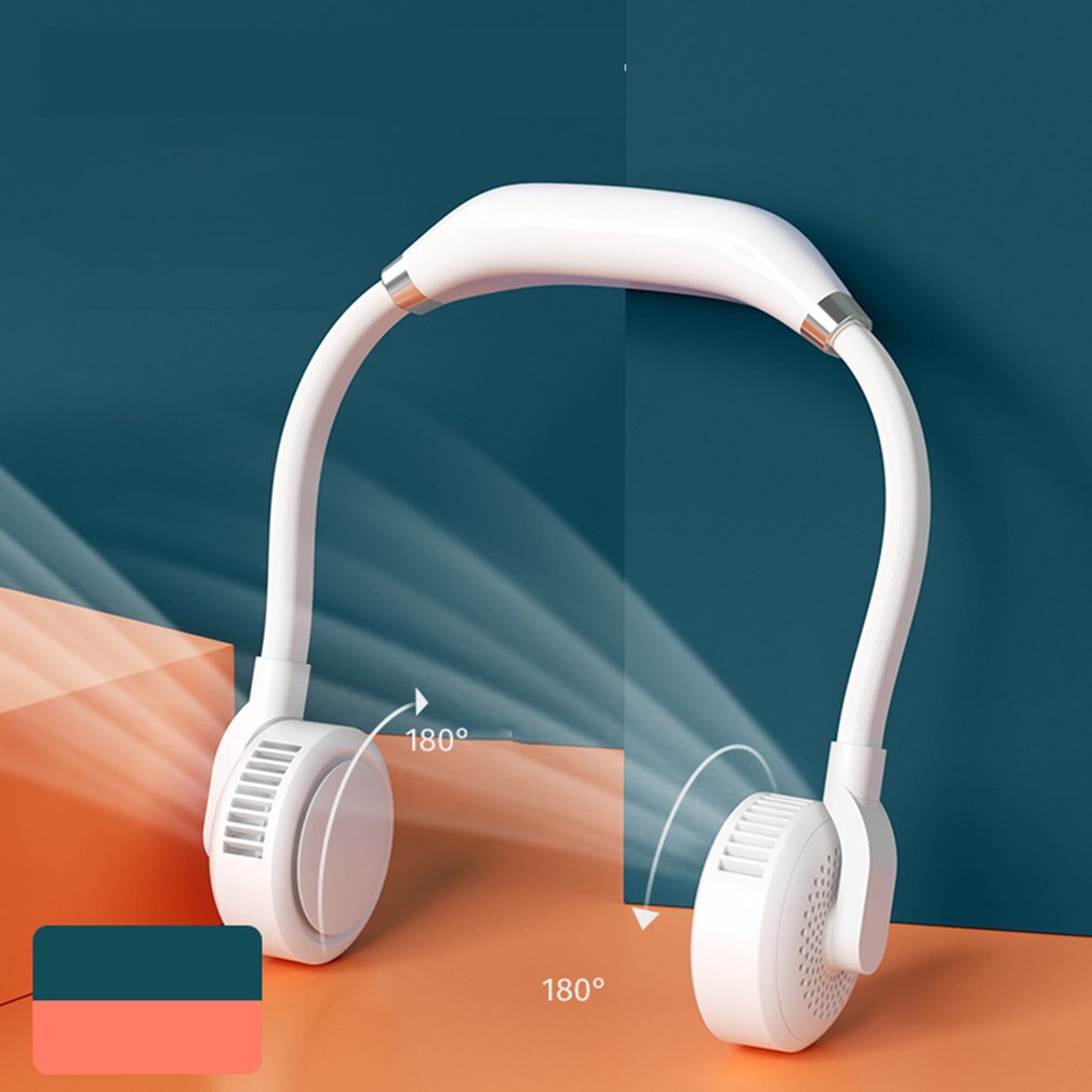 Wearable Neck Fan - Hands-Free Personal Mini Bladeless Fan - USB Rechargeable for Travel, Sports, Office
