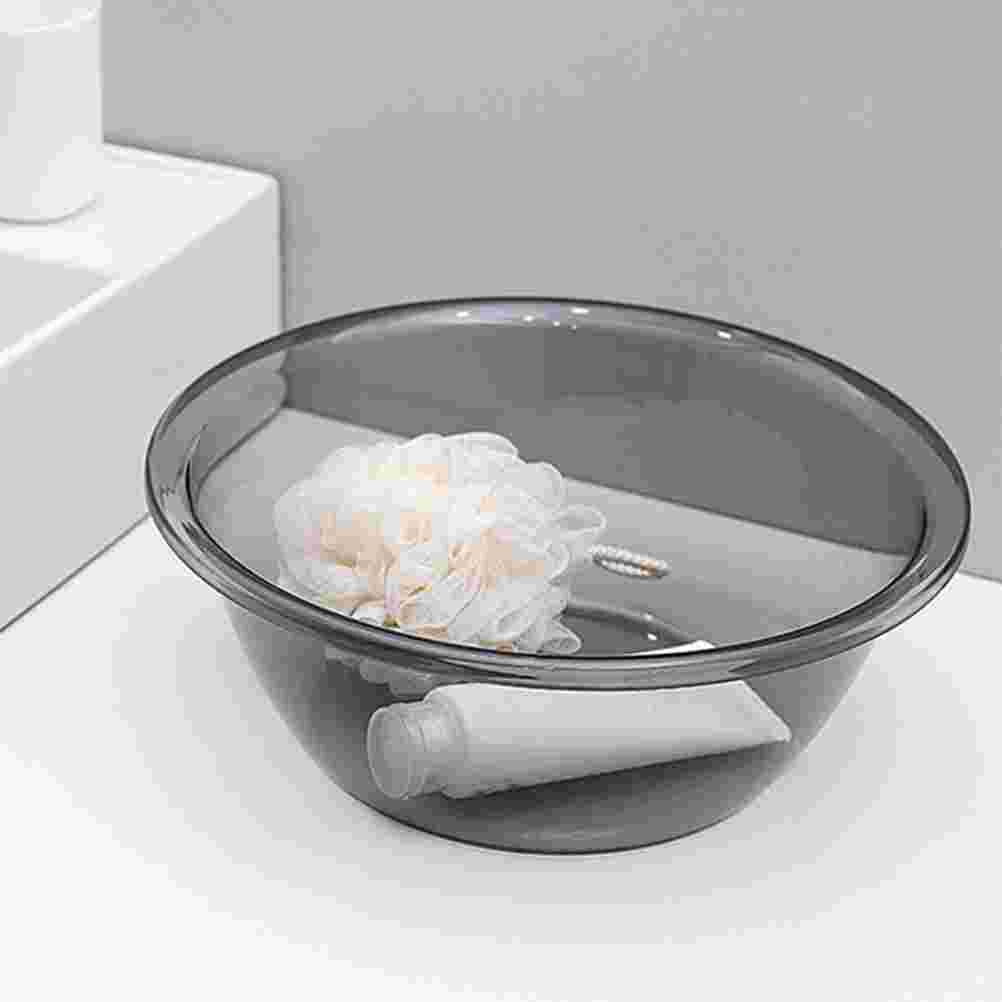 Basin Thicken Plastic Basin Clothes Washing Pan Transparent Washbasin for Bathroom Kitchen Home