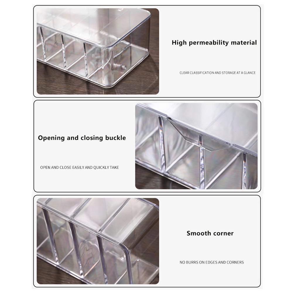 Transparent Cable Storage Box Charging Cable Storage Container For Desktop Charger Cable Storage Box Organizer Storage Container