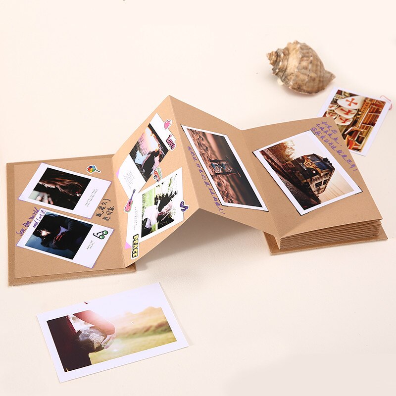 Multi-layer Folding Rope Binding Manual Lock Album Accordion Pasted Kraft Paper Folding Graduation Collection