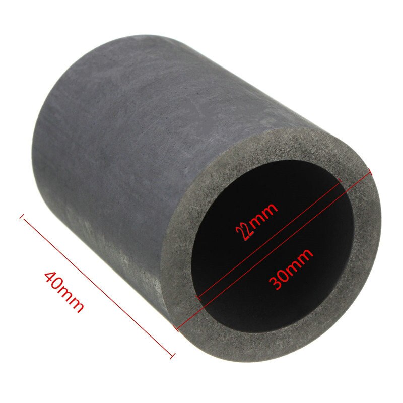 Pure Graphite Crucible Cup Propane Torch Melting Gold Silver Copper Metal 30x40mm