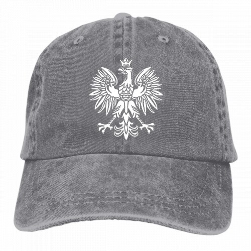 Denim Cap Polska Eagle Poland Pride Baseball Dad Cap Classic Adjustable Sports for Men Women Hat: Gray