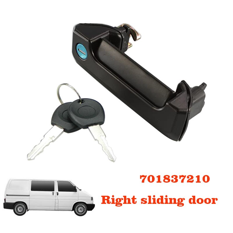 Utvendig dørhåndtak side skyve høyre til vw transportør  t4 701 837 210 701837210