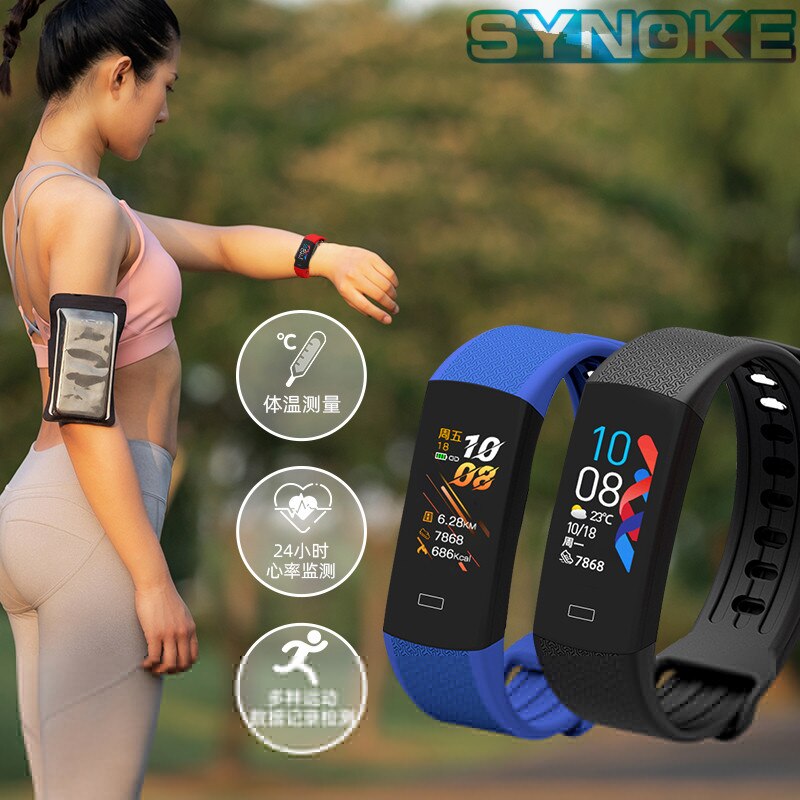 Smart Band Fitness Tracker Body Temperature Measurement Pedometer Sport Bracelet Heart Rate Blood Pressure Smart Bracelet