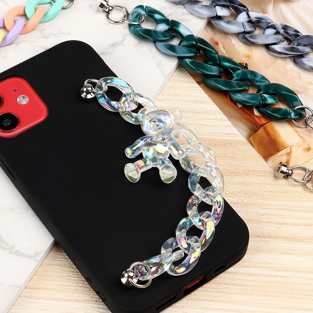 1Pc Anti perdido teléfono acollador colgante cadena para la muñeca lindo cordón para el móvil teléfono móvil correas DIY decoración de funda de teléfono de la cadena