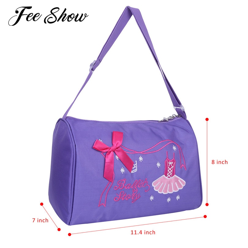 Bolso de Ballet Feeshow Ballerina, bolso de baile para niñas, bolso de hombro Adorable para bailarina de Ballet, bolsas de Ballet para actuación de Ballet para niñas