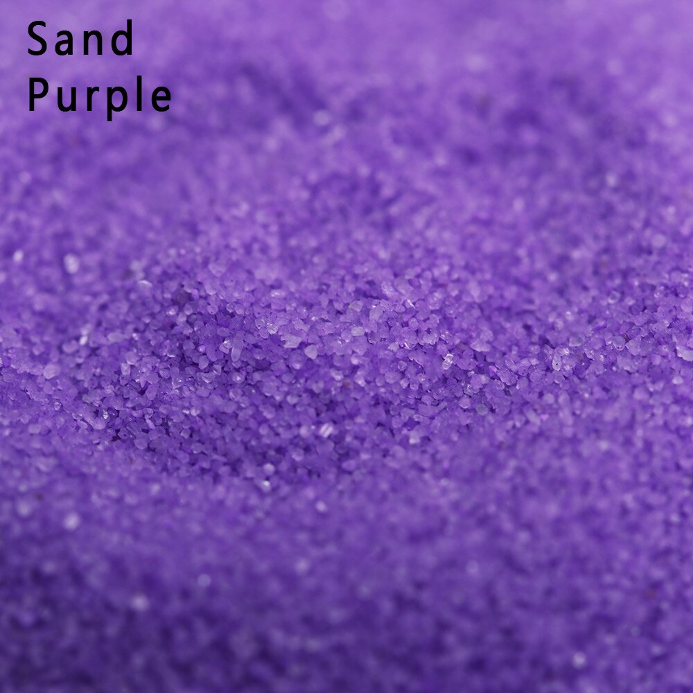 1 Bag Miniatures Garden Micro Landscape Sand Mini Stone Terrarium Ornament Aquarium Water Funtain Figurine DIY Accessories: sand purple