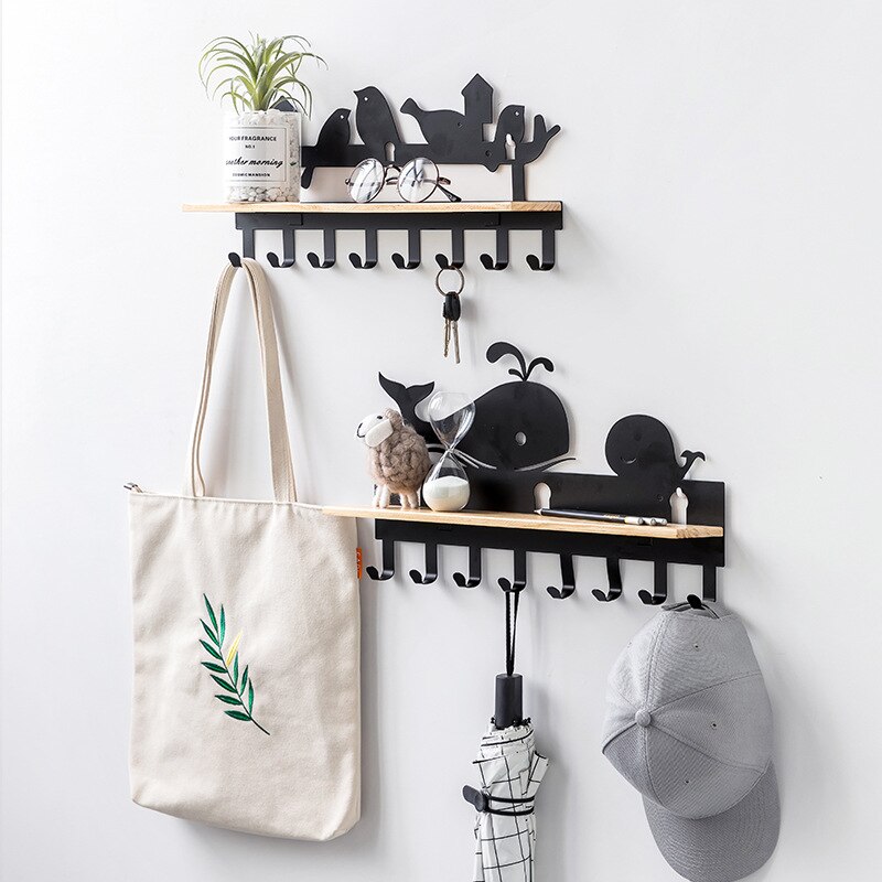 Wall Mount Hook Rail Kapstok Met 8 Rvs Haken Muur Haken Voor Thuis Kast Organisatie Voor Hoed Handdoek portemonnee Gewaden