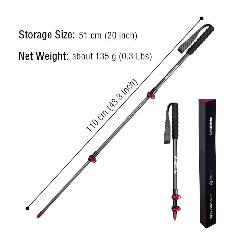 Naturehike Trekking Poles Folding Ultralight Carbon Fiber Trekking