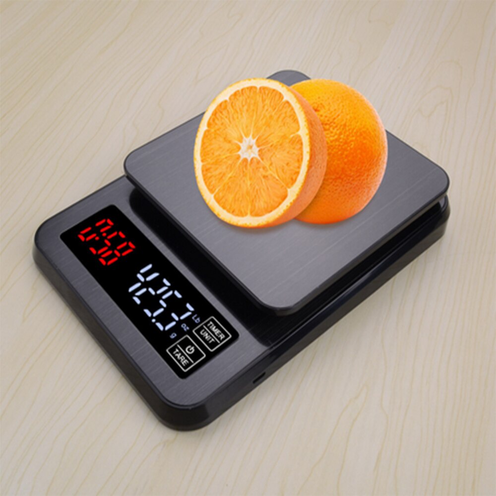 Stainless steel timing coffee scale electronic coffee scale mini kitchen scales timing scale