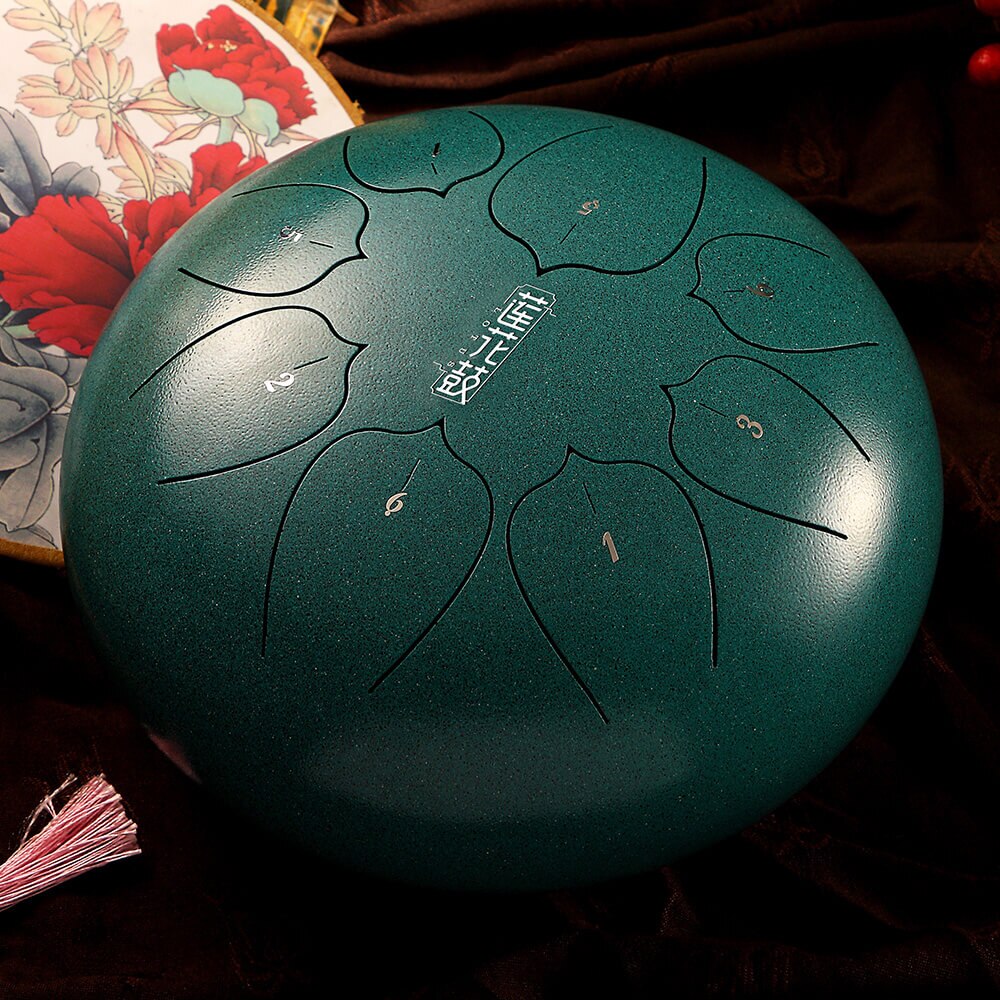 Hluru TL08-08 drum F tone Lavender mini hanpan pentatonic musical instrument steel tongue drum tank drum percussion instrument