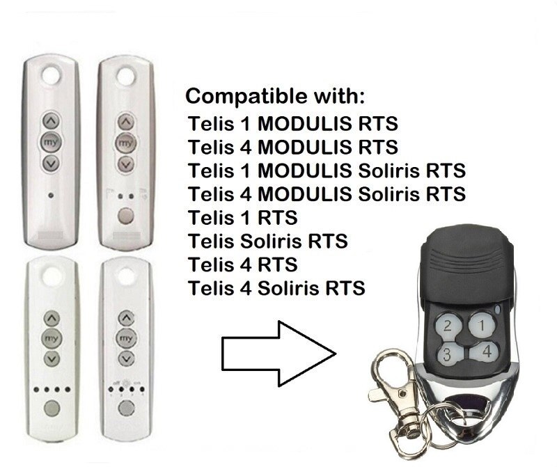 Keytis 2 RTS/ Keytis 4 RTS/ KeyGo 4 RTS garage remote control 433,42Mhz rolling code remote control