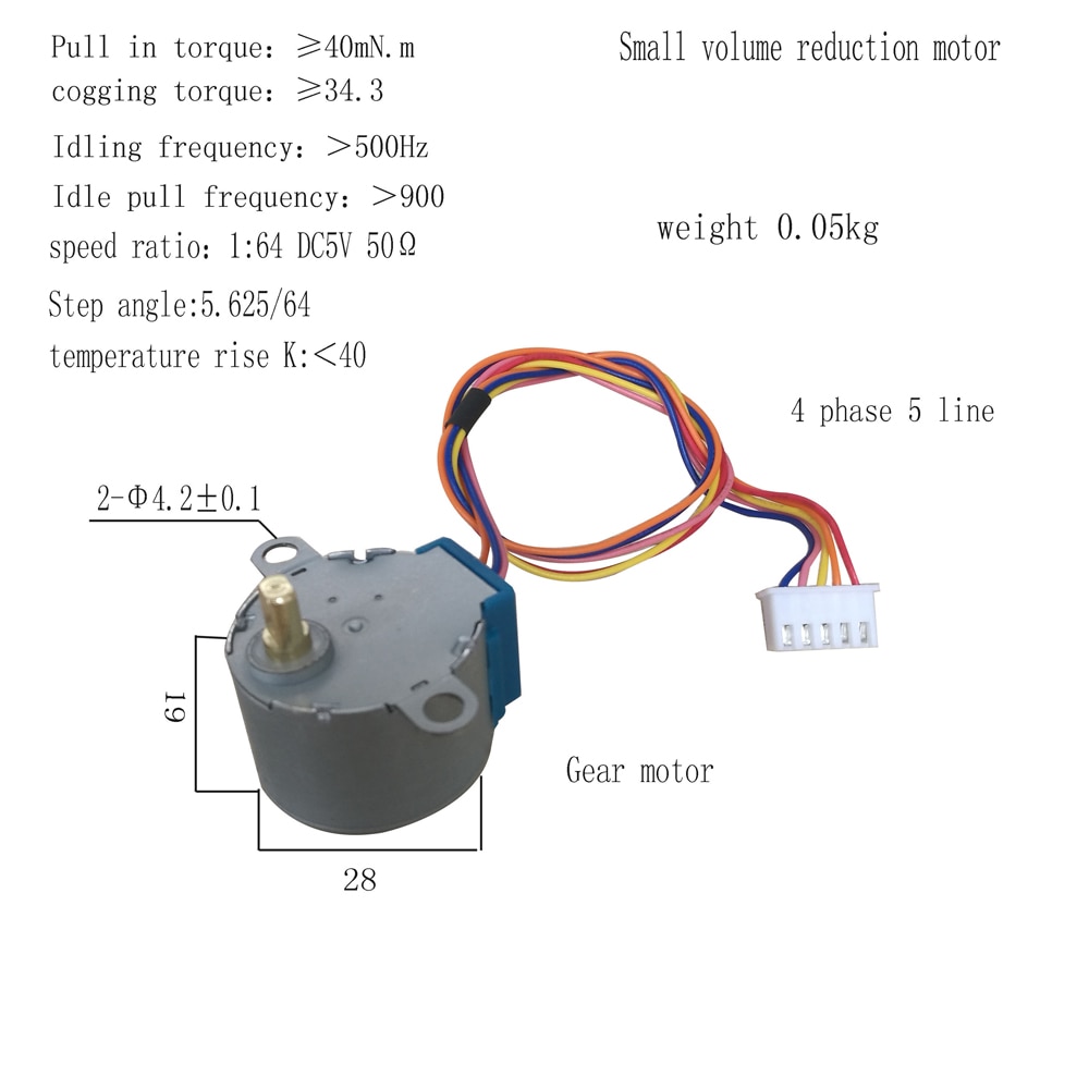 28BYJ-48 Reduction Gear Stepper Motor DC 5V 4 Fase 28byj 28byj48 voor Arduino