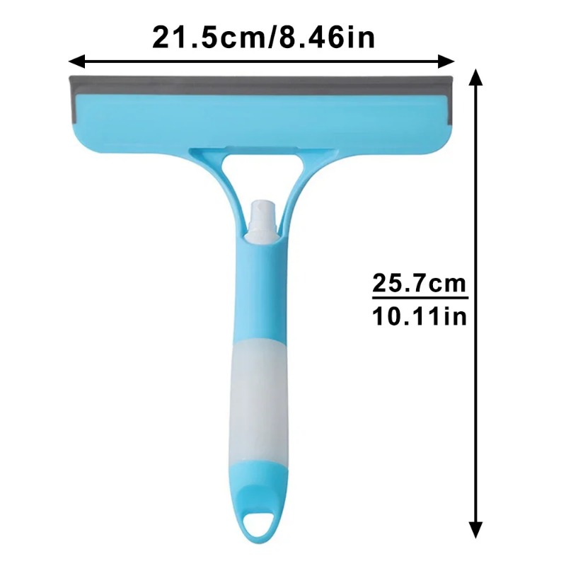 Limpiaparabrisas de mano 3 en 1, escobilla de goma para ducha de silicona con boquilla, regadera, herramienta de limpieza de vidrio para espejo de baño