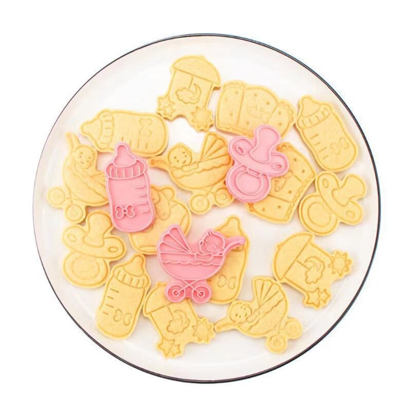 50lb baby shower plastkager udstikker kage stamper kage dekoration fondant prægning kiks polymer ler fremstilling værktøj form