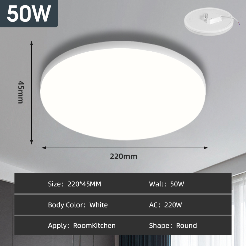 Led-kattovalaisin 220v modernia kattovalaisinta 15/20/30/50w led-paneelikattovalaisinta makuuhuoneen keittiön sisustusvalaistukseen: Rgb / 3w