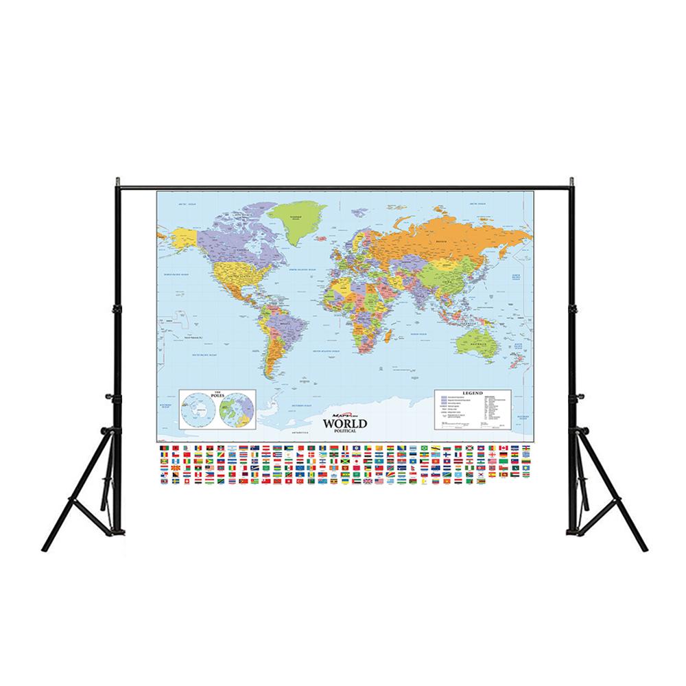 150x100cm The World Political Hammer Projection Ma... – Grandado