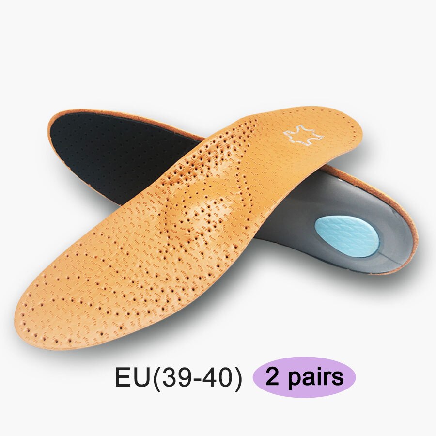 Semelles Orthopédiques Kaps Relax En Cuir Véritable - Pour Pieds Plats - Taille US 12.5 - Pleine Longueur