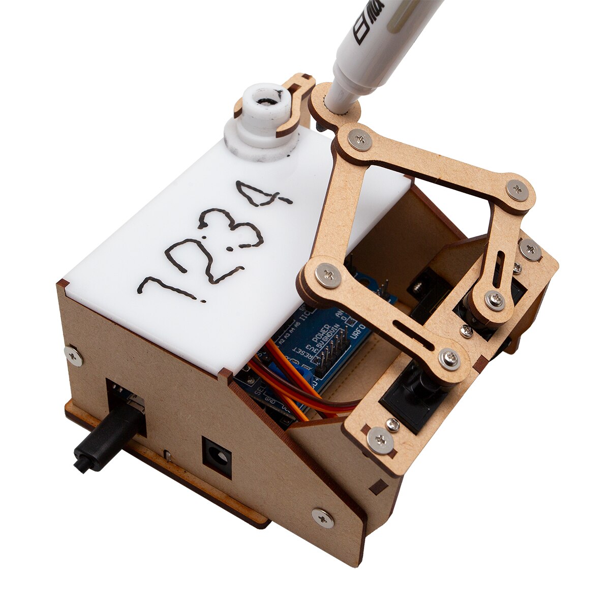 Assembled Model Motor Wooden Diy Small Production Manual Controller Educational Toy Plotclock Small Clock for Arduino