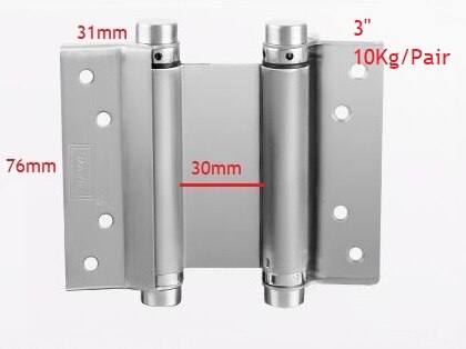 2Pcs/Lot Premintehdw Stainless Steel Double Acting Action Barrel Spring Hinge Tension Adjustment Cafe Saloon Western Bar Pub: 3 inches