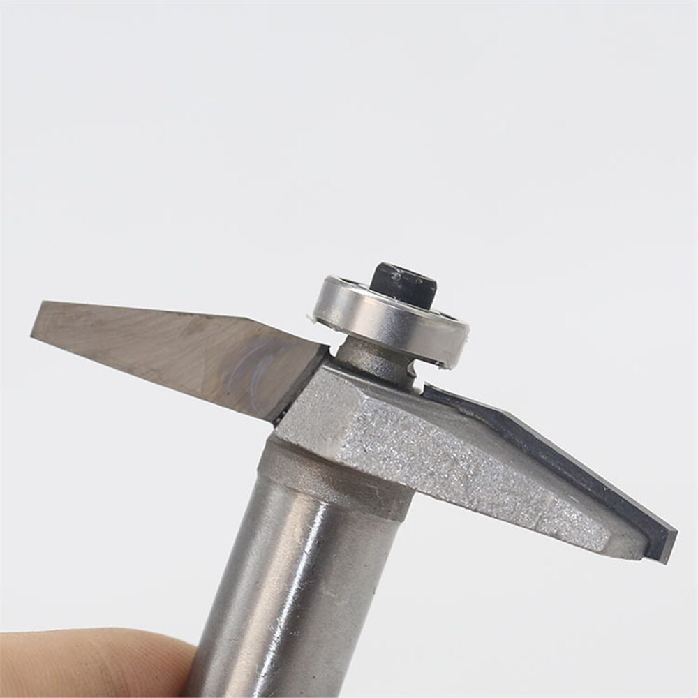 1pc 1/2inch Shank 15 Degree Raised Panel Chamfer Router Bit 2 Flutes Milling Cutter for Wood Woodworking Tool