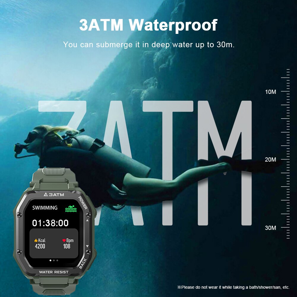 KOSPET ROCK Waterproof Smart Watch Men Women Heart Rate Blood Pressure Monitor Weather Sport Fitness Tracker Smartwatch