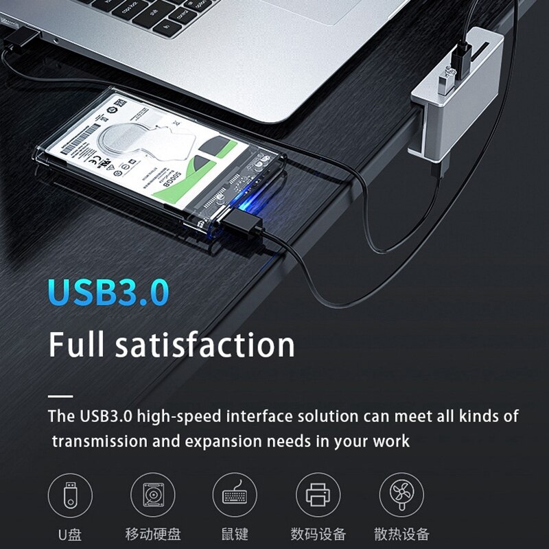 ORICO MH2AC-U3 Hub Aluminum Alloy Back Clip Buckle Type USB3.0+SD Card Slot Computer Screen Card Reader Hub