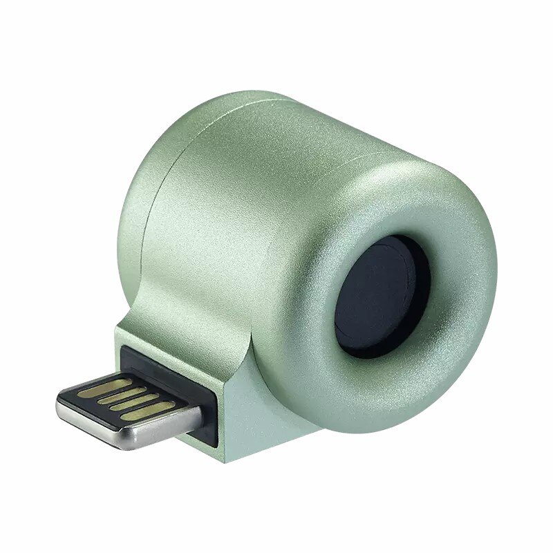 Xiaomi guildford usb mini bærbar diffuser aroma frisk luft kontor kørsel aluminium legering aroma diffuser med 2 aromaterapi kerne: Grøn med 2 kerner
