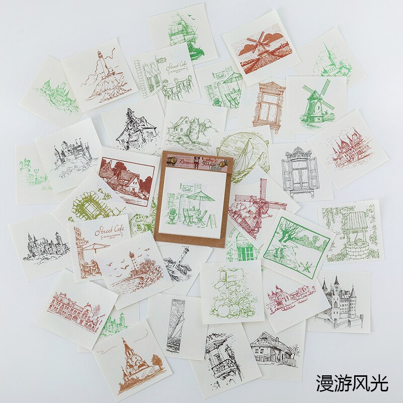 Livre de voyage avec animaux de la Jungle, 50 feuilles de papier artisanal rétro décoratif Vintage pour Scrapbooking, planificateur de Journal intime, DIY bricolage: C