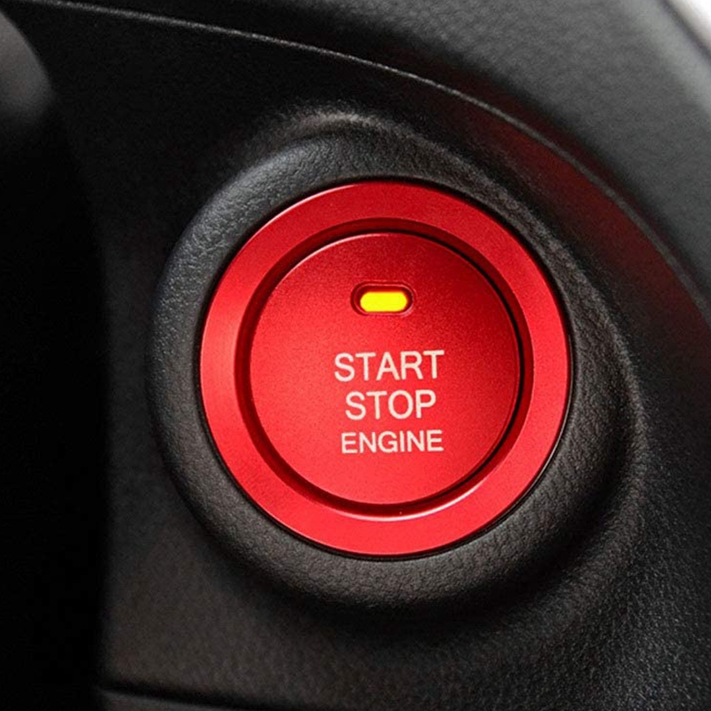 Keyless Engine Push Start Button With/Surrounding Ring Trim Compatible Compatible for Subaru