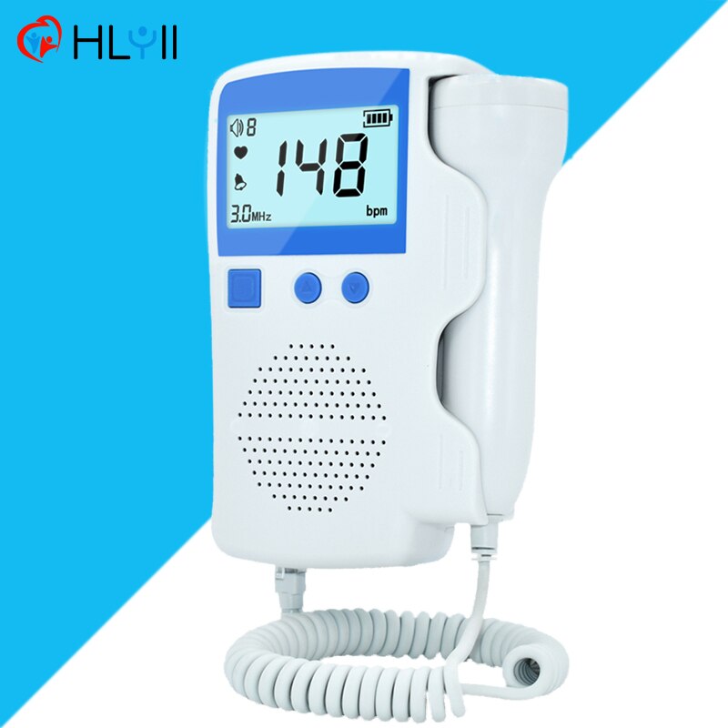Detector de ritmo cardíaco Fetal para bebés, Monitor Fetal portátil de 3,0 MHz para el embarazo bebes estetoscopio ultrasonido doppler fetal embarazada ecografo portatil hogar sonar fetal monitor escuchar latidos bebe