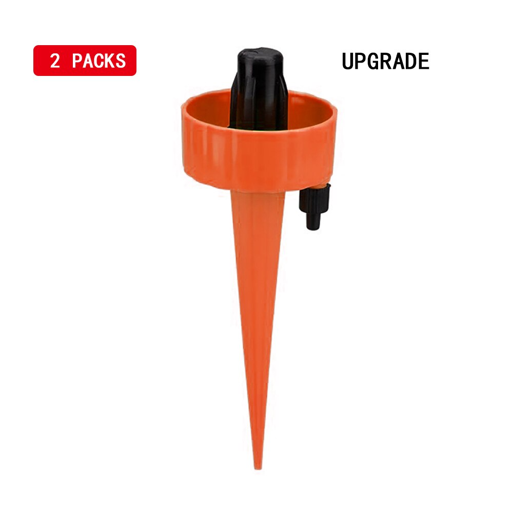 Automatic Watering Irrigation Kits Water Can Automatic with Switch Watering Device Plastic Plant Watering Self Watering Pot 2PCS: Upgrade  Orange