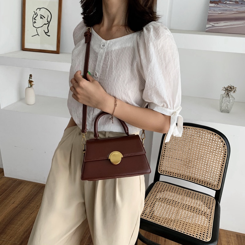 Vintage Retro Totes Bags For Women Handbag Soft Leather Female Small Bag Casual Retro Mini Shoulder Bag