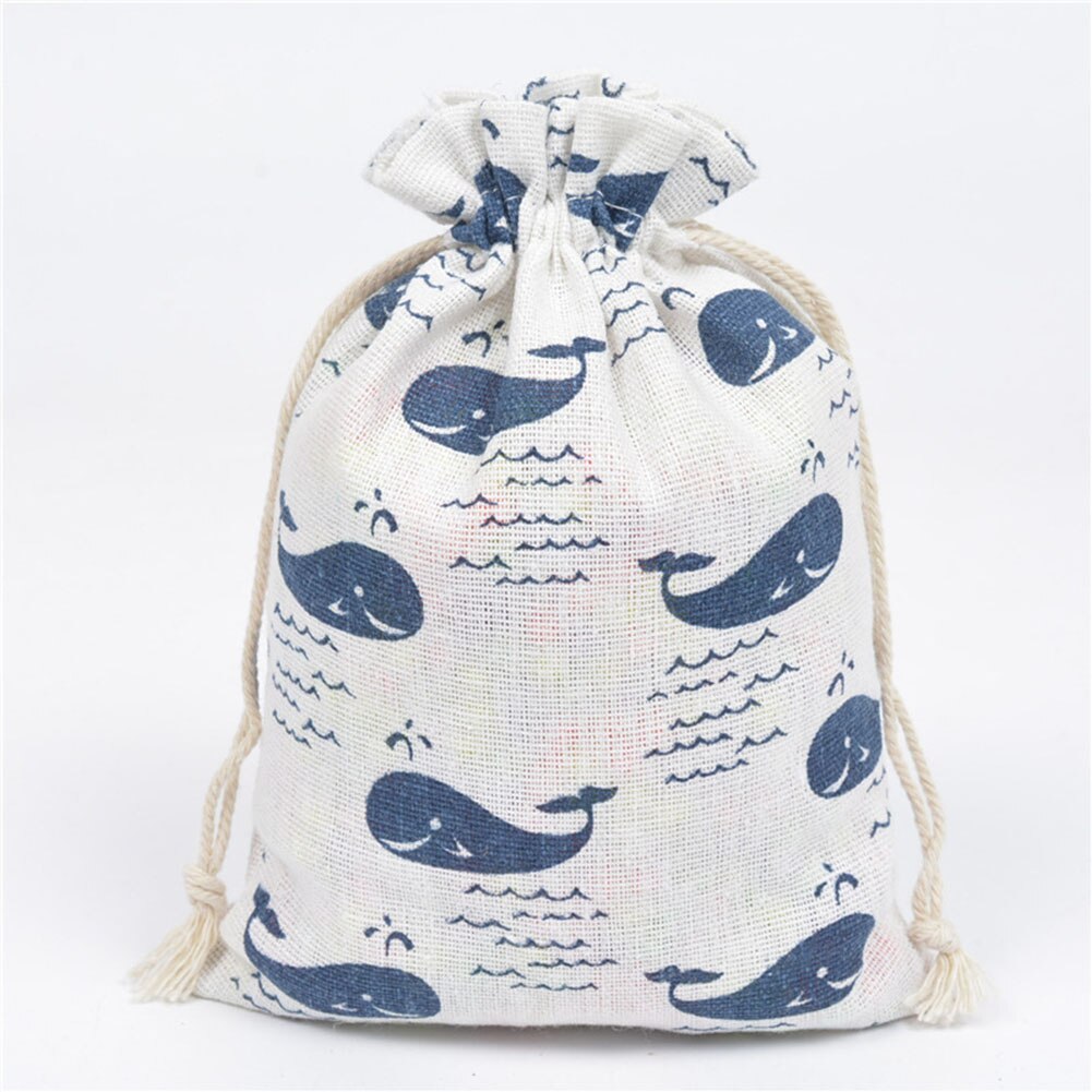 Katoenen Canvas Tas Cartoon Tas Pocket Tasje Thee Bag Afdrukken